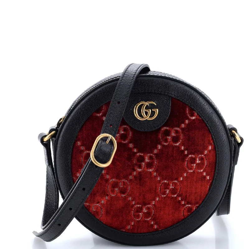 Ophidia Round Shoulder Bag GG Velvet Mini