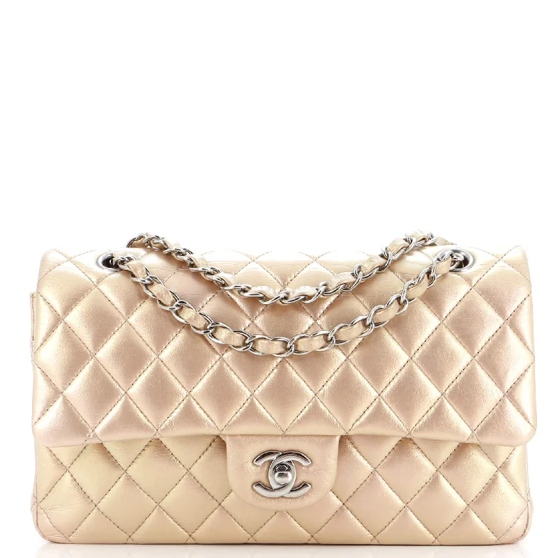 Classic Double Flap Bag Quilted Iridescent Calfskin Medium