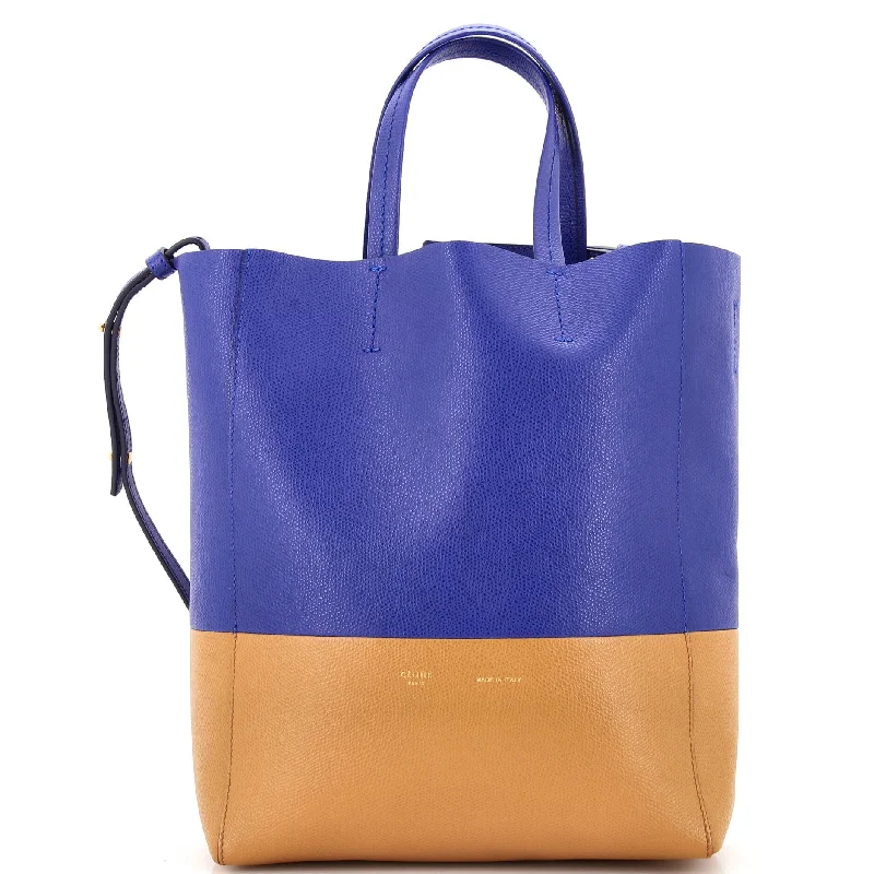 Vertical Bi-Cabas Tote Grained Calfskin Small