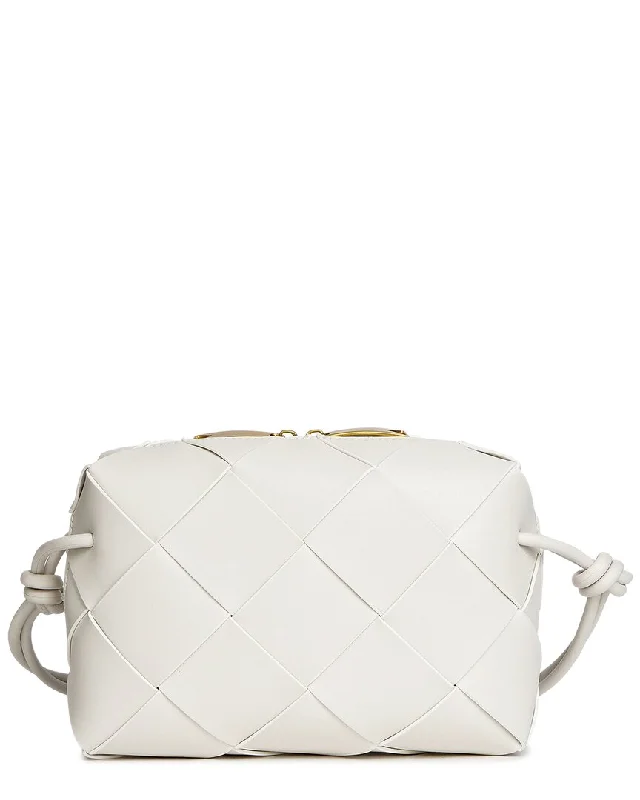 Tiffany & Fred Paris Woven Leather Top Handle Crossbody