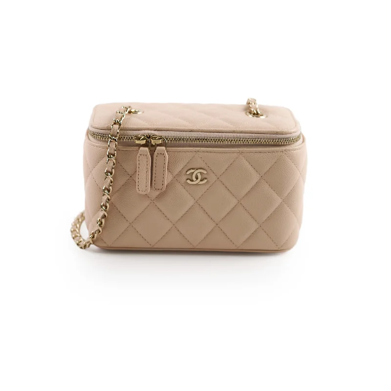 Chanel Mini Vanity Caviar Beige Claire - New Version 31 Series 2021