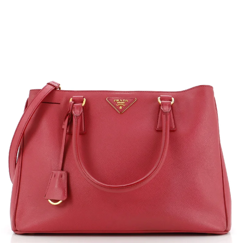 Galleria Double Zip Tote Saffiano Leather Medium