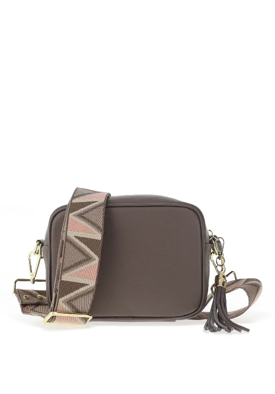 Elie Beaumont Geometric Strap Crossbody Bag, Grey