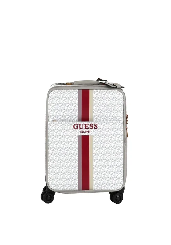 Guess Vikky Logo 4 Wheel Spinner Suitcase, Stone Grey