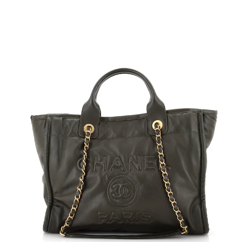 Deauville NM Tote Embossed Calfskin Small