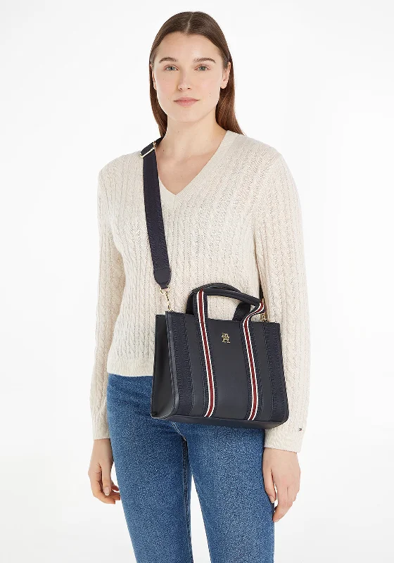 Tommy Hilfiger Identity Small Stripe Tote, Navy