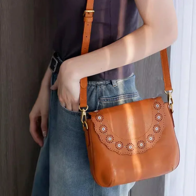 Chic Ladies Leather Over The Shoulder Bag Small Crossbody Bags For Women