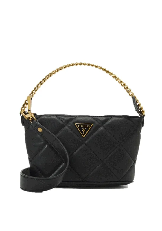 Guess Cessily Quilted Shoulder Bag, Black