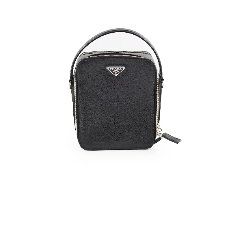 Prada Saffiano Brique leather Bag Black