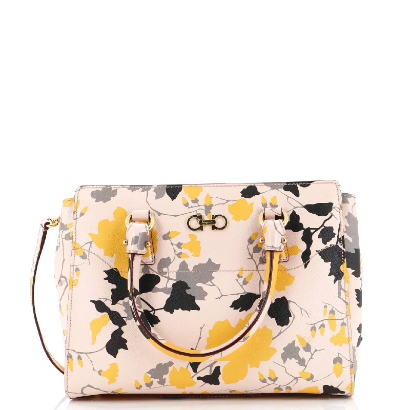 Beky Tote Printed Saffiano Leather Small