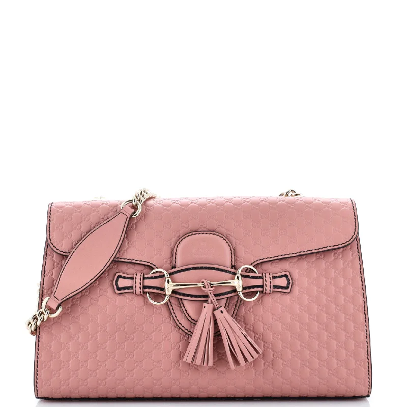 Emily Chain Flap Bag Microguccissima Leather Medium