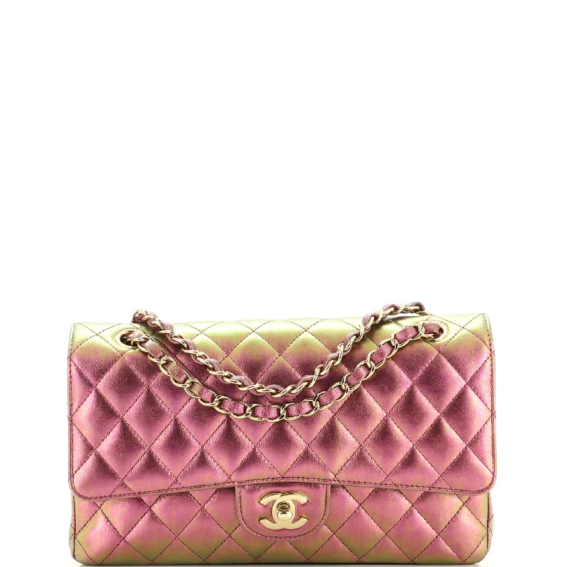 Classic Double Flap Bag Quilted Iridescent Lambskin Medium