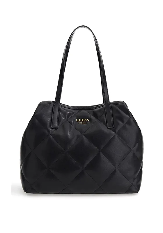 Guess Vikky Quilted Shopper Bag, Black