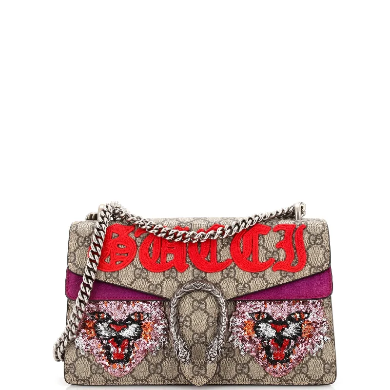 Dionysus Bag Embroidered GG Coated Canvas Small