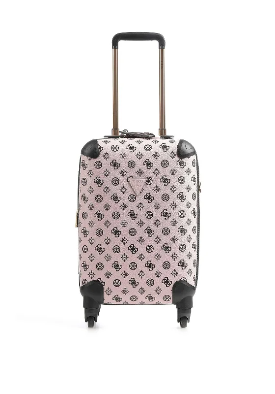 Guess Wilder 4G Logo 4 Wheel Spinner Cabin Suitcase, Pink Dust