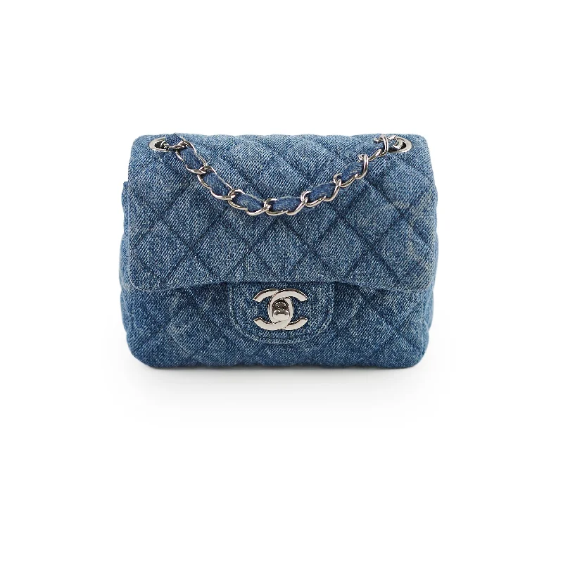 Chanel Mini Denim Square Blue 30 Series