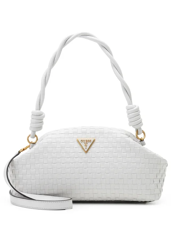 Guess Lisbet Woven Shoulder Bag, Stone