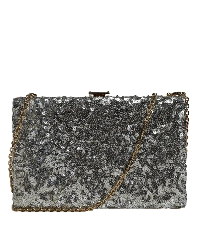 Dolce & Gabbana  Sequined Clutch Evening Crossbody Women's Bag (Pre-Owned)