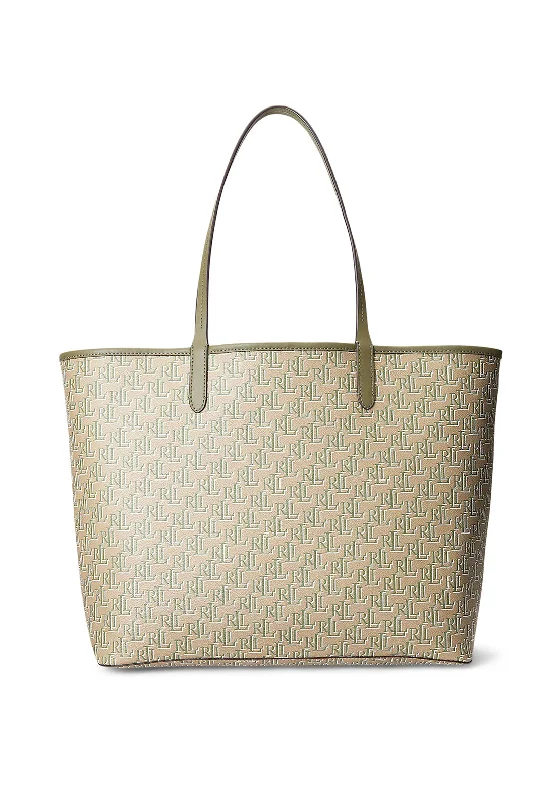 Ralph Lauren Collins Monogram Tote Bag, Green