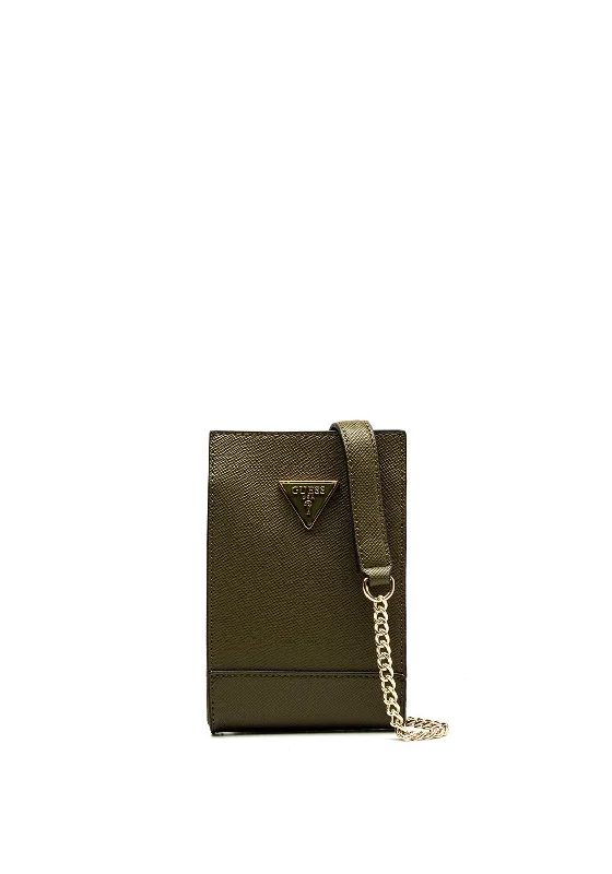 Guess Noelle Mini Smartphone Crossbody Bag, Olive