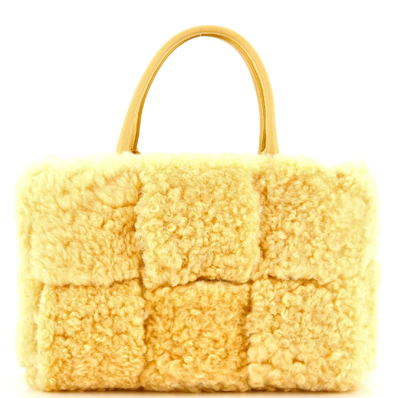 Arco Tote Intrecciato Shearling Small