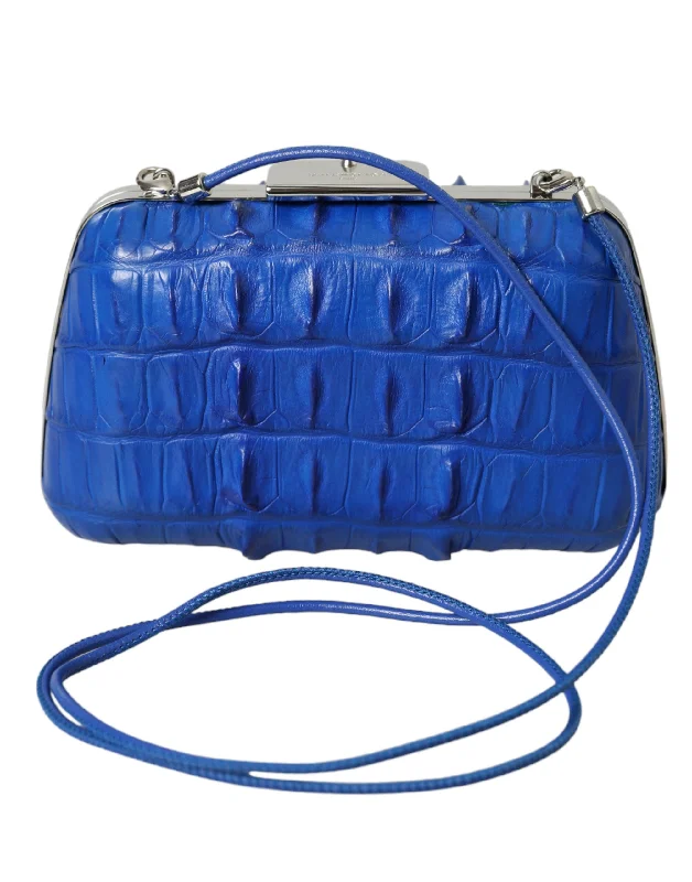 Balenciaga Electric  Crocodile Skin Women's Clutch