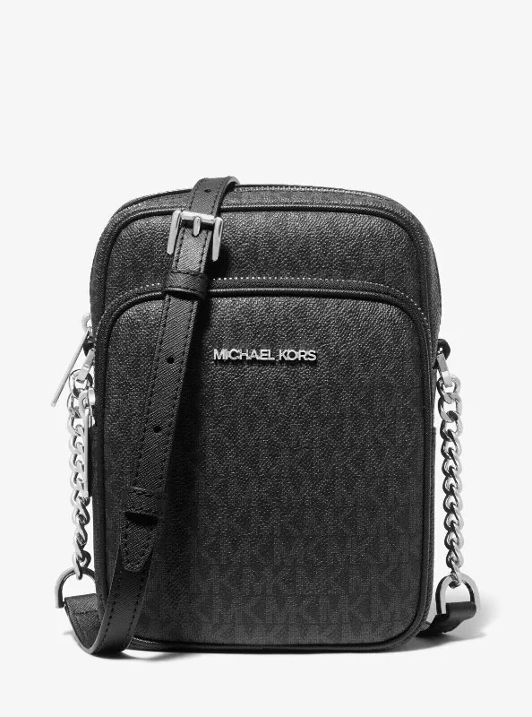 Michael Kors Jet Set Travel  MK Signature PVCF Crossbody Bag