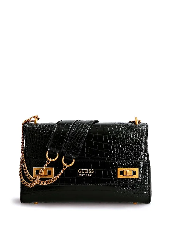 Guess Katey Python Crossbody Bag, Black