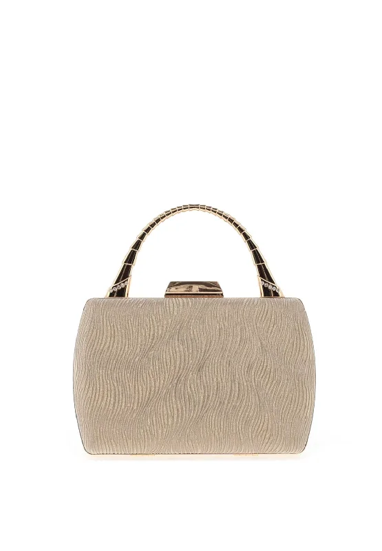 Zen Collection Handle Clutch, Gold