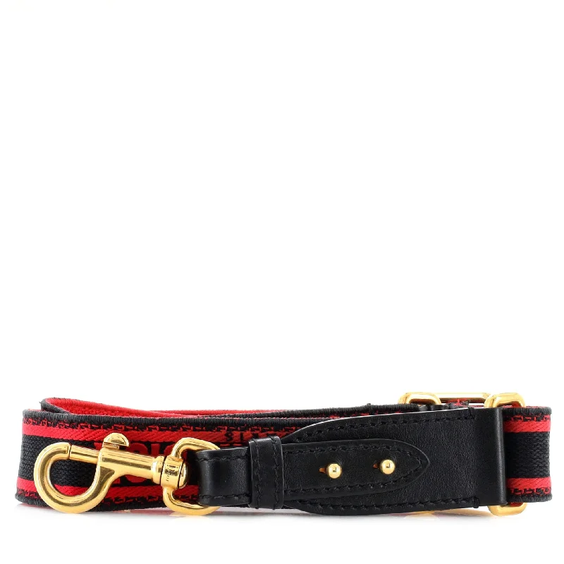 Logo Shoulder Strap Embroidered Canvas Thin