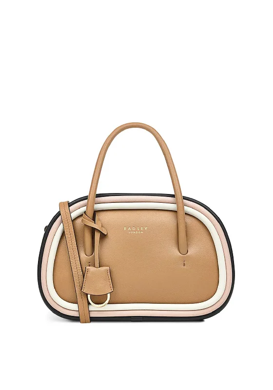 Radley Bexley Street Colour Block Satchel Bag, Light Brown