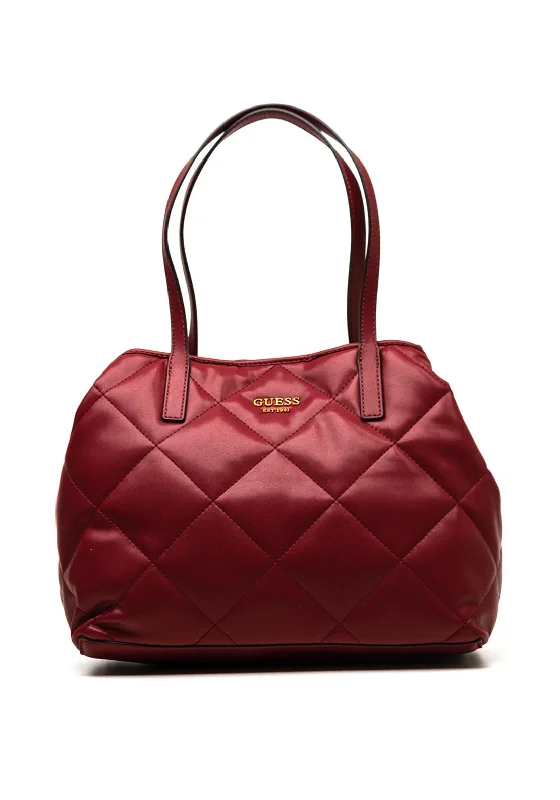 Guess Vikky Quilted Shopper Bag, Merlot