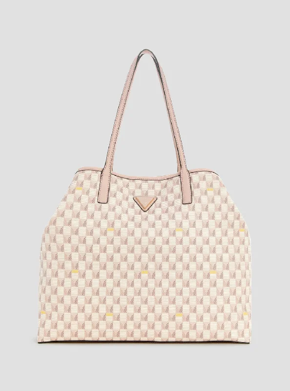 Pink Logo G Wave Large Tote Bag