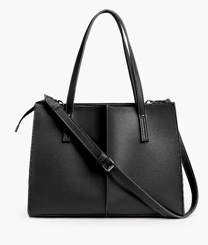 Black work tote bag