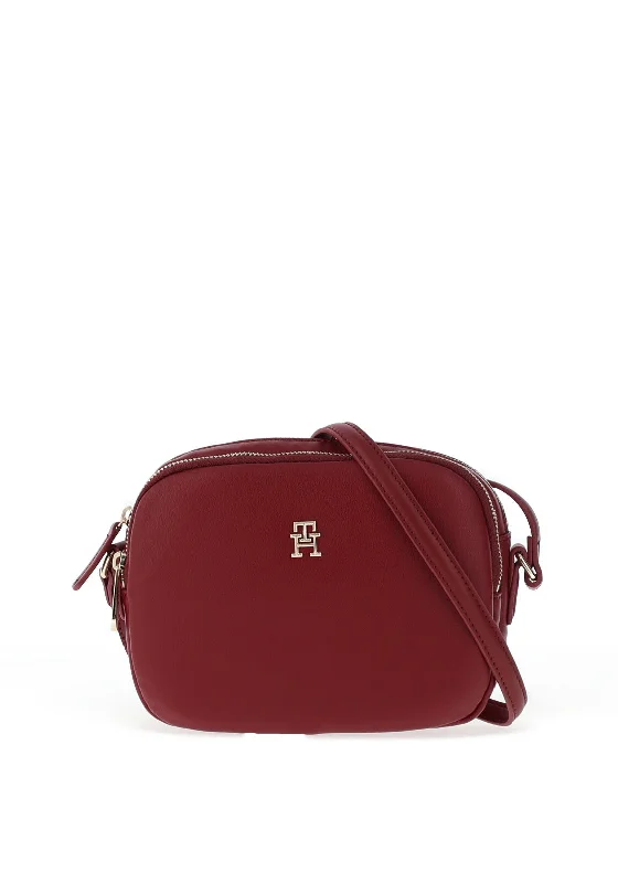 Tommy Hilfiger Plaque Monogram Crossbody Bag, Red