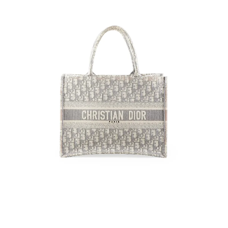 Christian Dior Medium Book Tote Oblique Grey