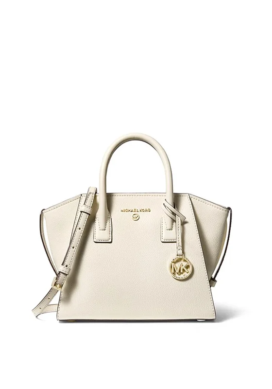 MICHAEL Michael Kors Avril Small Leather Satchel Bag, Cream