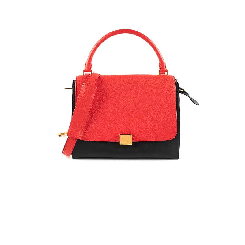 Celine Trapeze Coral/Black Small