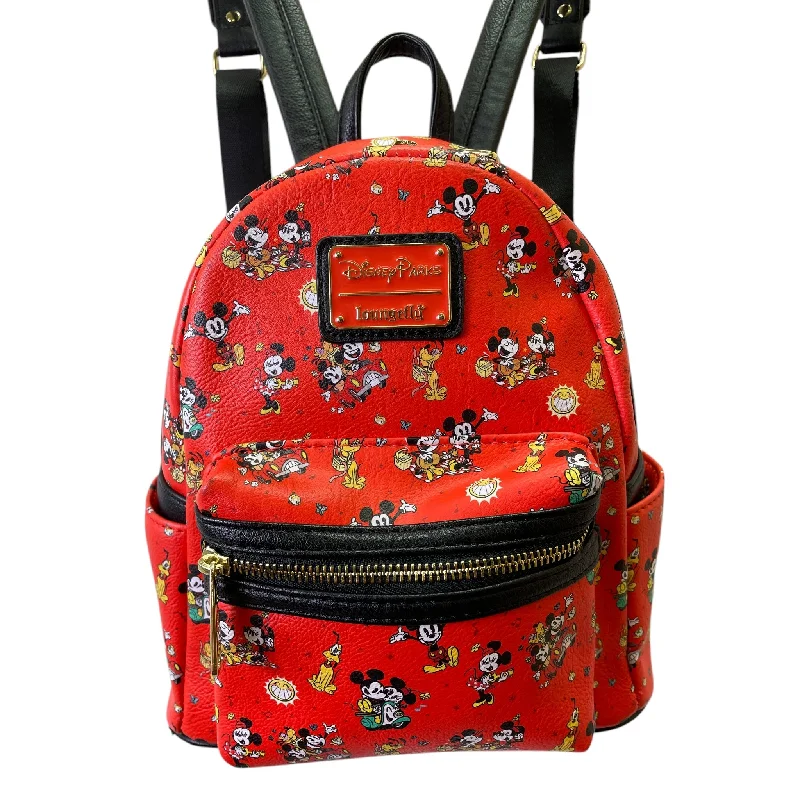 Backpack By Disney Store In Black & Red, Size:Medium