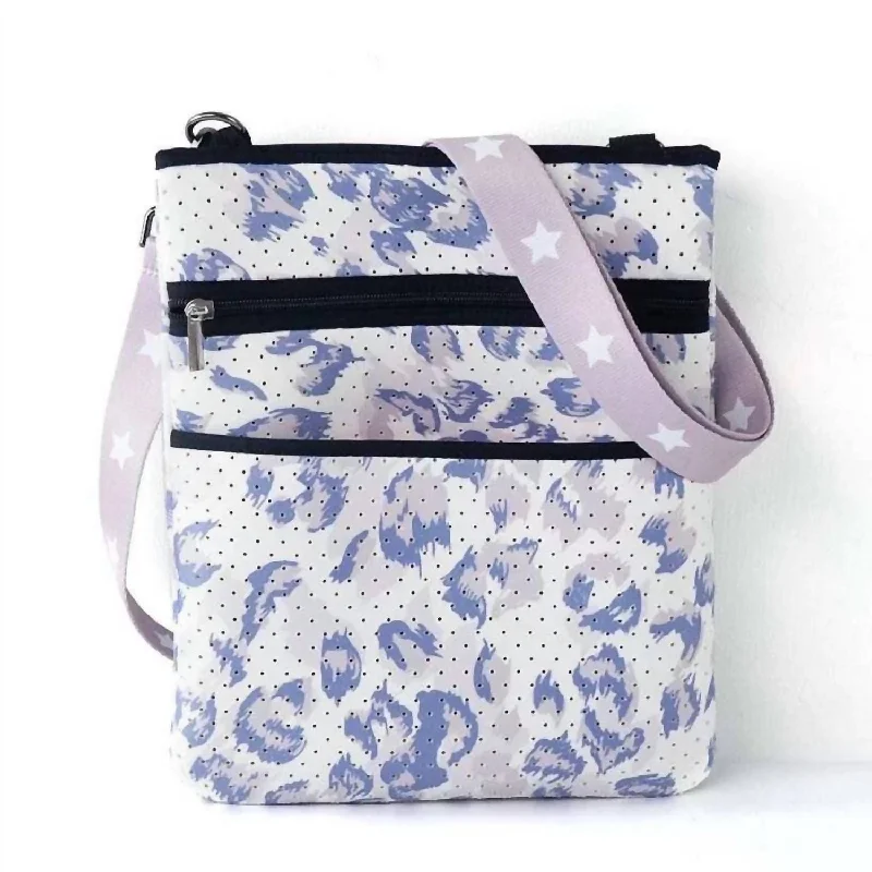 Women's Snow Leopard Crossbody Bag In Purple