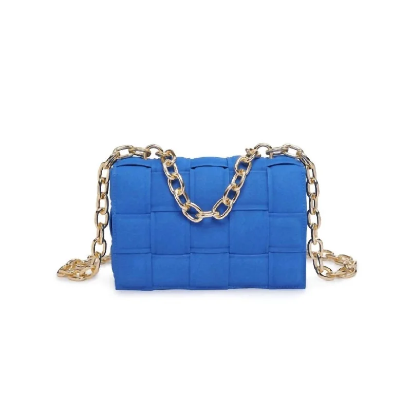 Women's Ines Woven Shoulder Crossbody Bag In Royal Blue