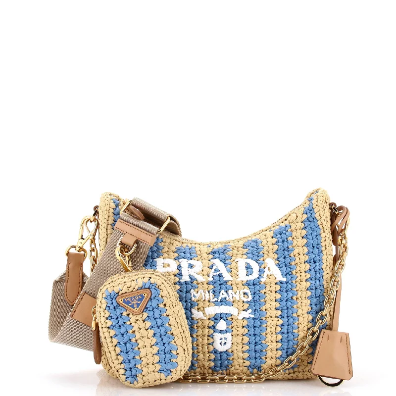 Re-Edition 2005 Shoulder Bag Raffia Small