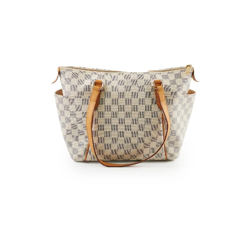 Louis Vuitton Totally MM Damier Azur Shoulder Bag