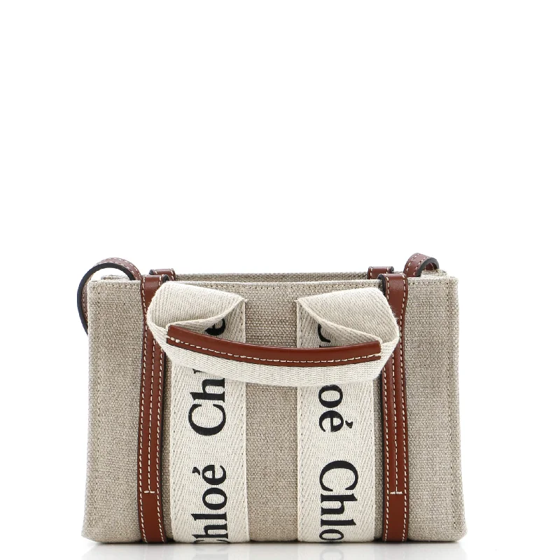 Woody Convertible Tote Canvas with Leather Mini