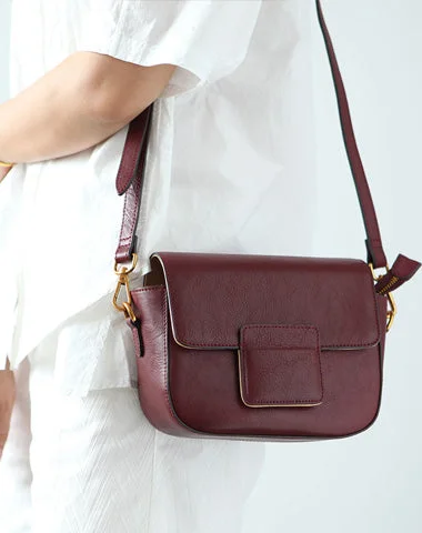 Stylish LEATHER WOMEN Saddle Messenger SHOULDER BAG Crossbody Purse FOR WOMEN