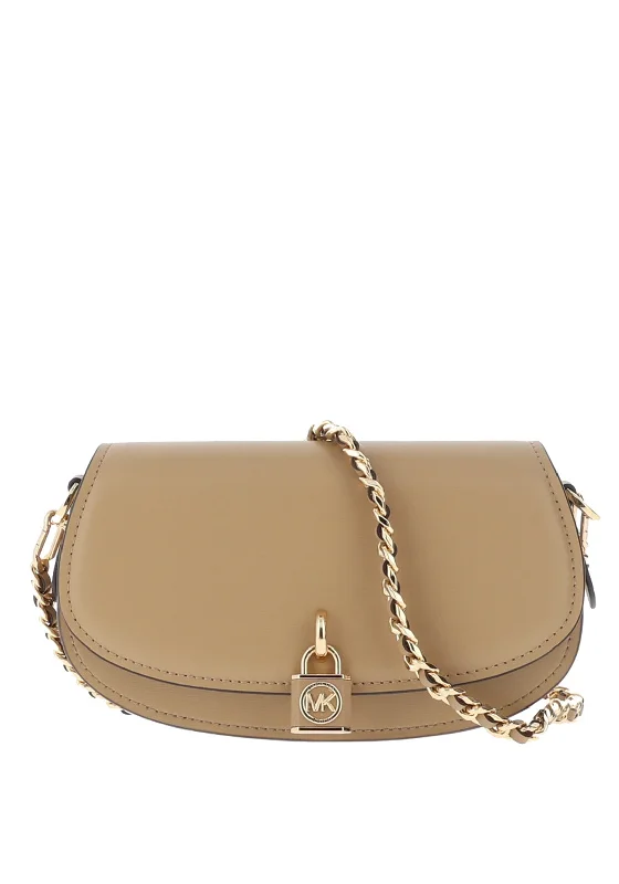 MICHAEL Michael Kors Small Mila Chain Sling Crossbody Bag, Camel