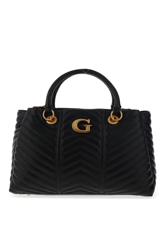 Guess Lovide Quilted Satchel Bag, Black