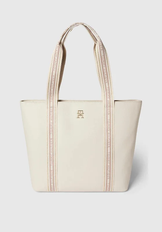 Tommy Hilfiger Life Shopper Tote Bag, Feather White