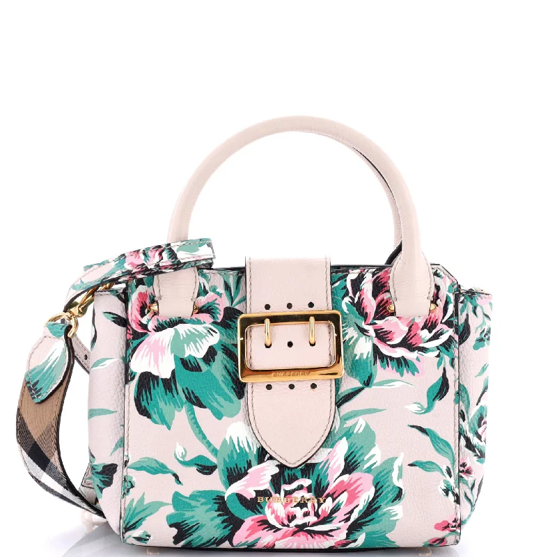 Buckle Tote Printed Leather Small