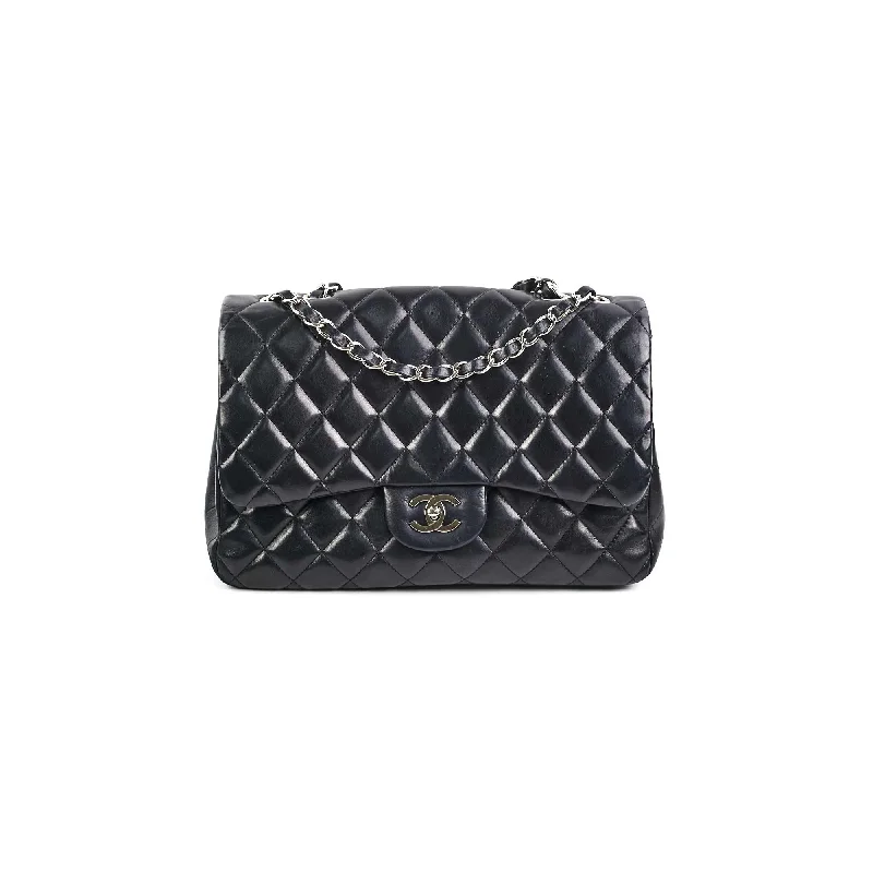 Chanel Black Jumbo Single Flap Black